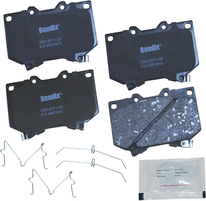 Bendix Priority1 CFC812 Ceramic Front Brake Pads for Toyota Sequoia 2007-2001, Tundra 2003-2000 - Image 1